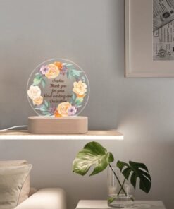 Alternative view of Personalised Name Acrylic Round Lamp Night Light Home Decor