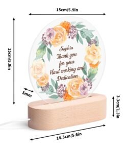 Personalised Name Acrylic Round Lamp Night Light Home Decor - Image 6
