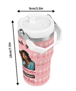 Personalized Photo Print Stainless Steel Coffee Mug - 20oz Vacuum Insulated Tumbler with Lid for Office & Road Trips - Image 9